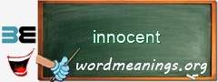 WordMeaning blackboard for innocent